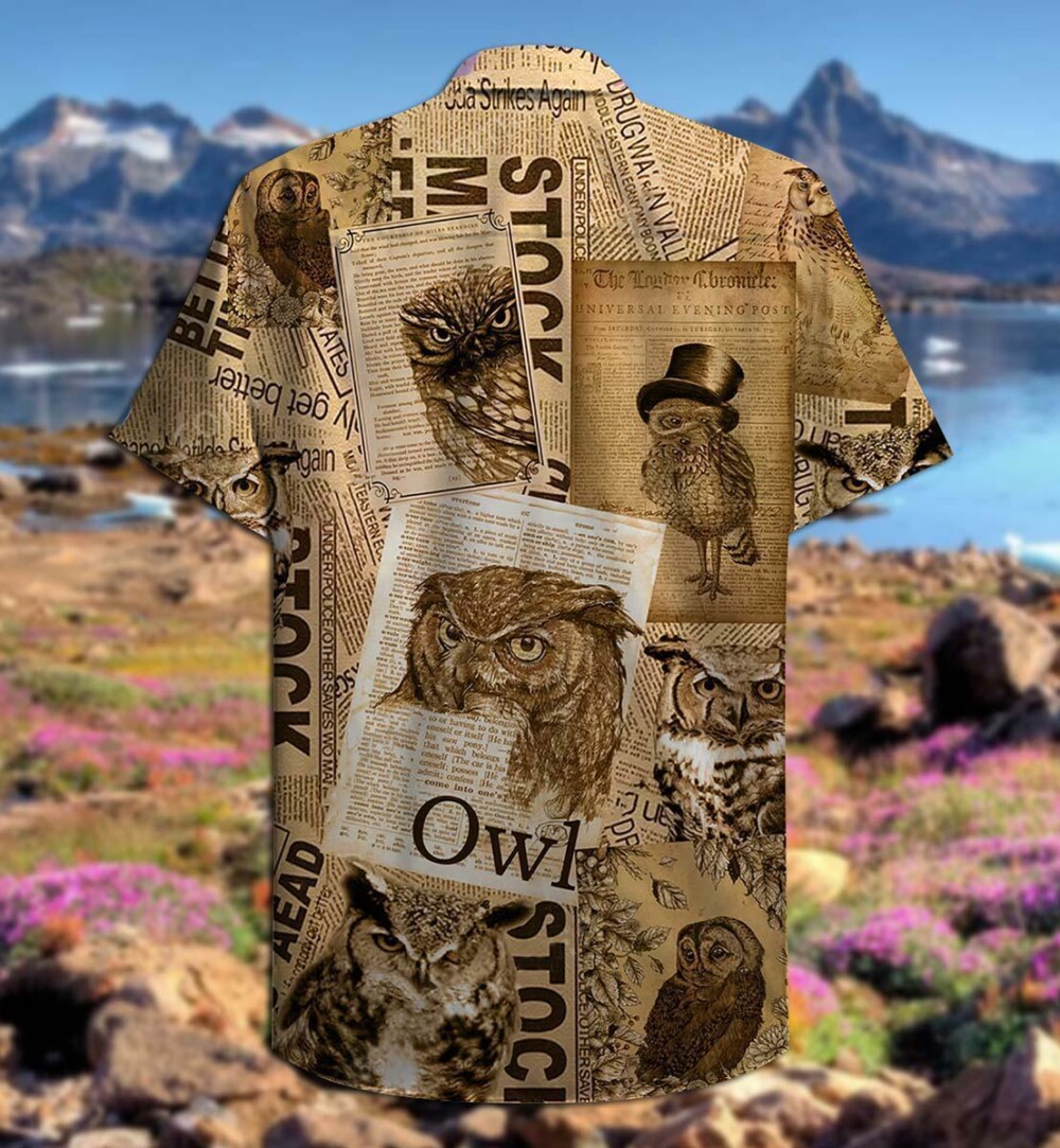 Owl Paper Retro Vintage - Hawaiian Shirt - Owl Ohh - Owl Ohh