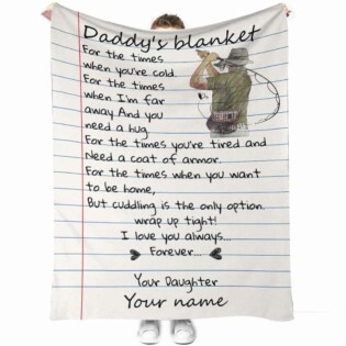 Fishing Daddy I Love You Personalized - Flannel Blanket - Owl Ohh - Owl Ohh