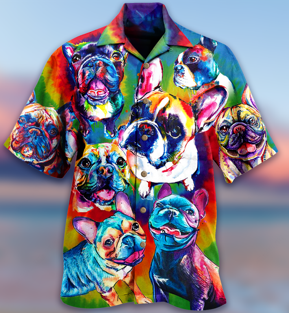 Pitbull Love Color Painting - Hawaiian Shirt - Owl Ohh - Owl Ohh