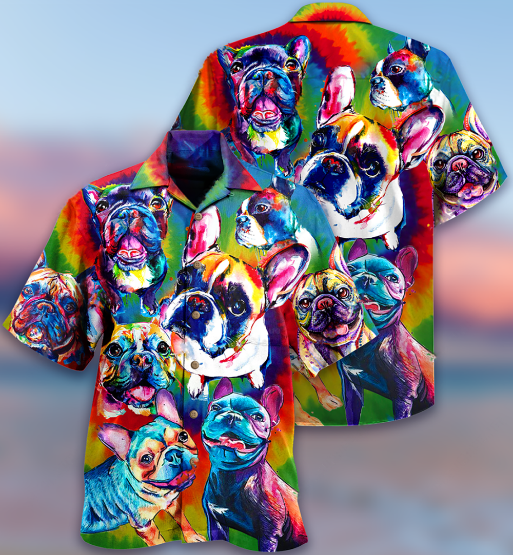 Pitbull Love Color Painting - Hawaiian Shirt - Owl Ohh - Owl Ohh