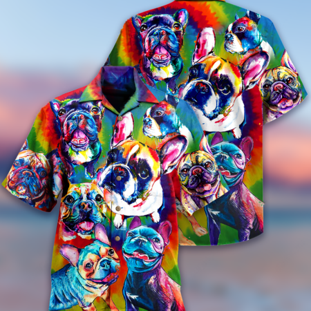 Pitbull Love Color Painting - Hawaiian Shirt - Owl Ohh - Owl Ohh