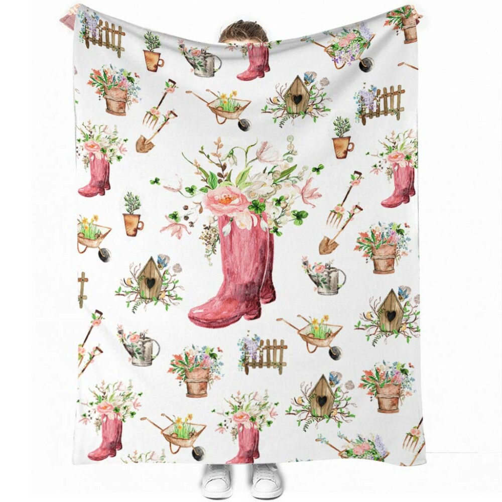 Garden Love Gardening In life - Flannel Blanket - Owl Ohh - Owl Ohh