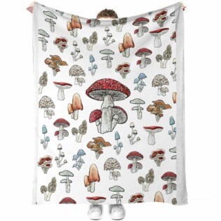 Love Mushroom - Mushroom Flannel Blanket 240 - Owl Ohh