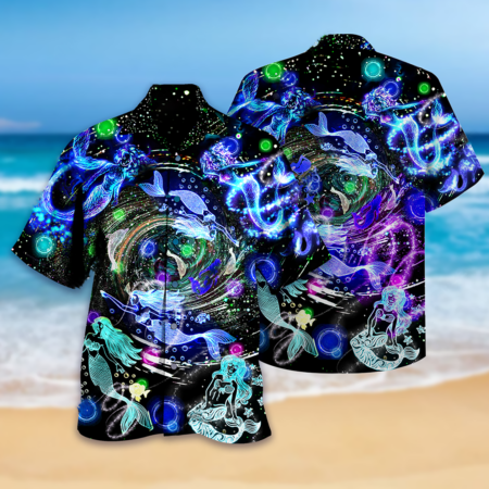 Mermaid Love Ocean With Lot of Mermaid - Hawaiian Shirt - Owl Ohh - Owl Ohh