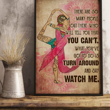 Yoga Breast Cancer Love Life Amazing Style - Vertical Poster - Owl Ohh - Owl Ohh