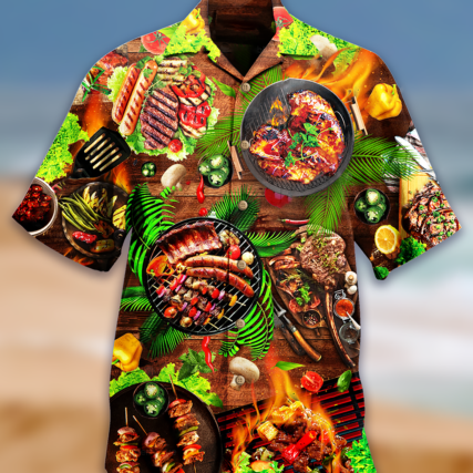 Food Love Fresh BBQ - Hawaiian Shirt - Owl Ohh - Owl Ohh