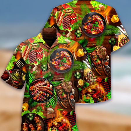 Food Love Fresh BBQ - Hawaiian Shirt - Owl Ohh - Owl Ohh