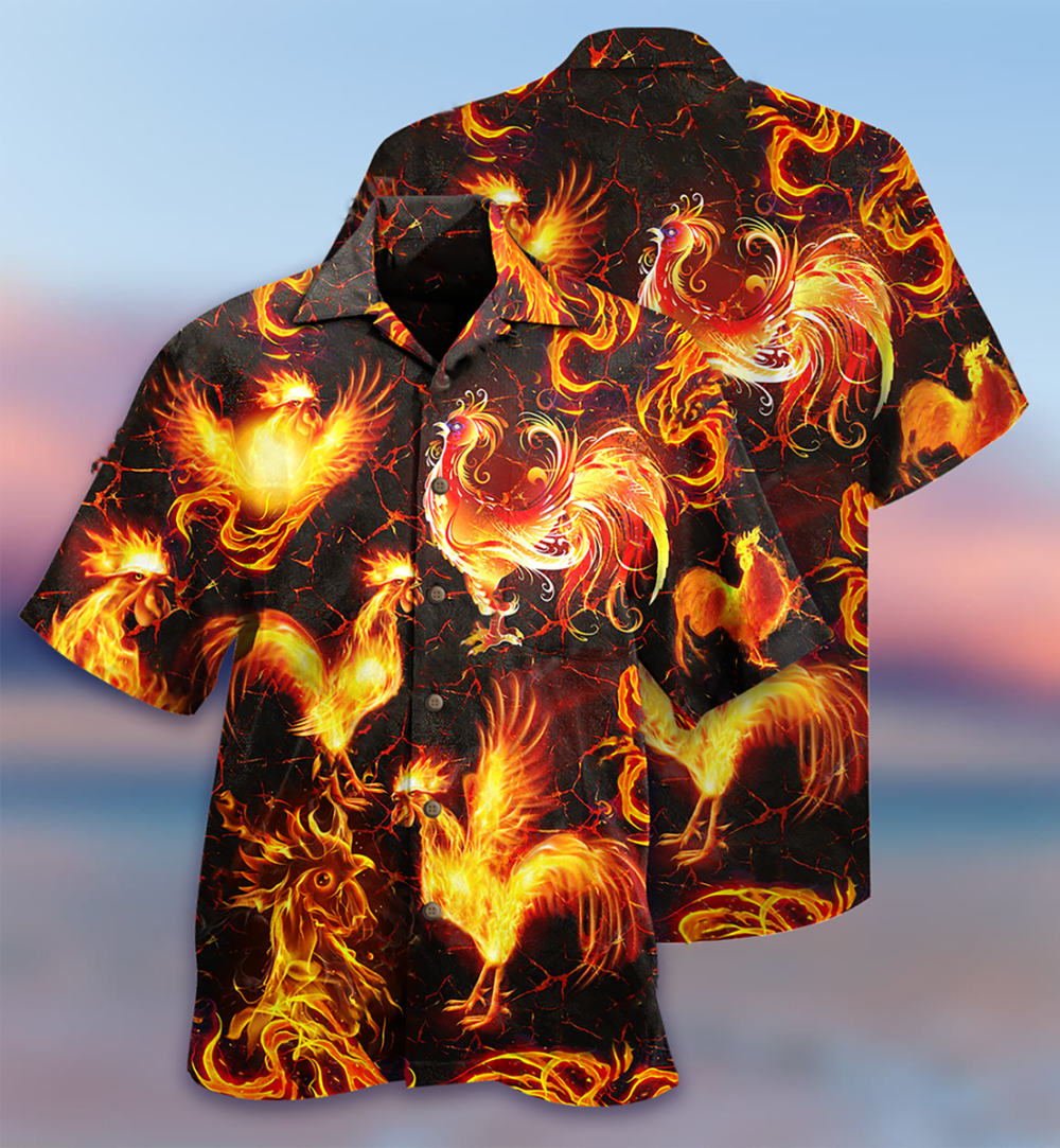 Chicken Fire Love It - Hawaiian Shirt - Owl Ohh - Owl Ohh