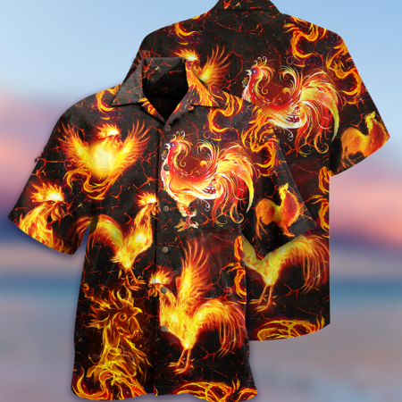 Chicken Fire Love It - Hawaiian Shirt - Owl Ohh - Owl Ohh