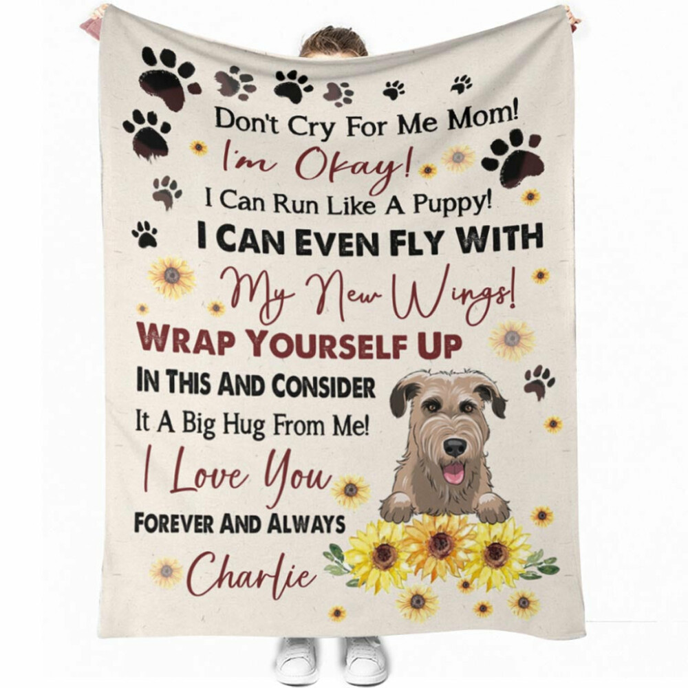Wheaten Terrier Don't Cry For Me Mom Personalized - Flannel Blanket - Owl Ohh - Owl Ohh