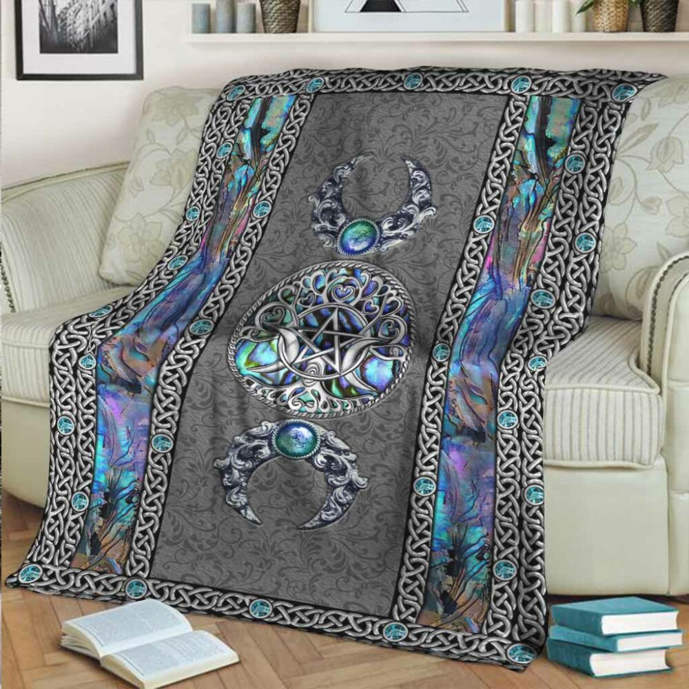 Mystery Spirit Triple Moon Witch - Flannel Blanket - Owl Ohh - Owl Ohh
