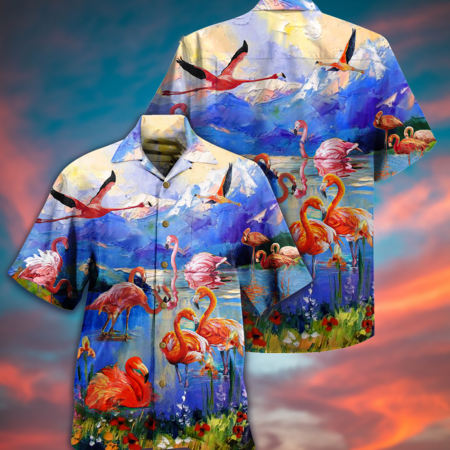 Flamingo Fly To Hawaii - Hawaiian Shirt - Owl Ohh - Owl Ohh