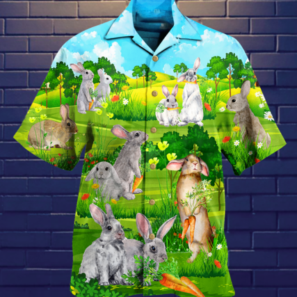 Rabbit Animals Love Carrot - Hawaiian Shirt - Owl Ohh - Owl Ohh