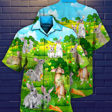 Rabbit Animals Love Carrot - Hawaiian Shirt - Owl Ohh - Owl Ohh