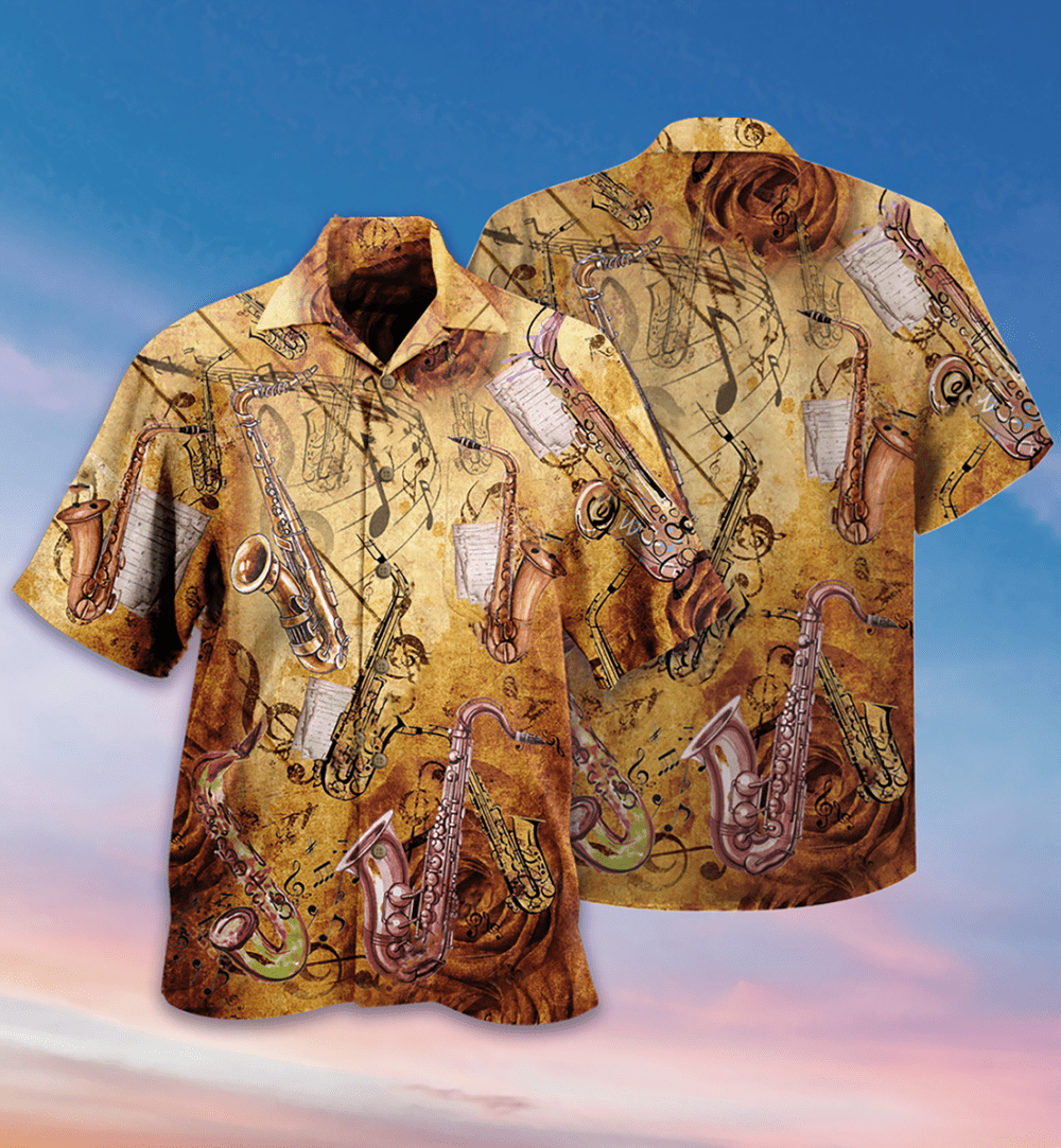 Saxophone Music Love It With Classic Style - Hawaiian Shirt - Owl Ohh - Owl Ohh