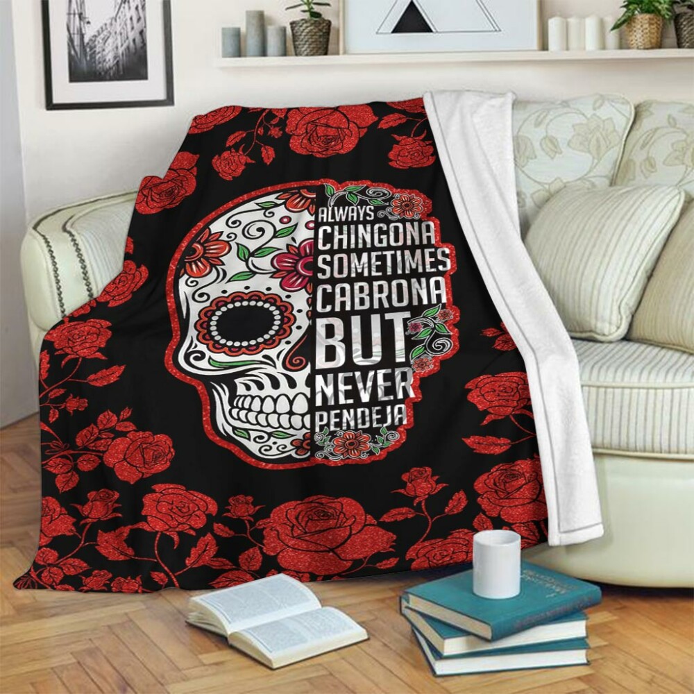 Rose Always Chingona Lover - Flannel Blanket - Owl Ohh - Owl Ohh