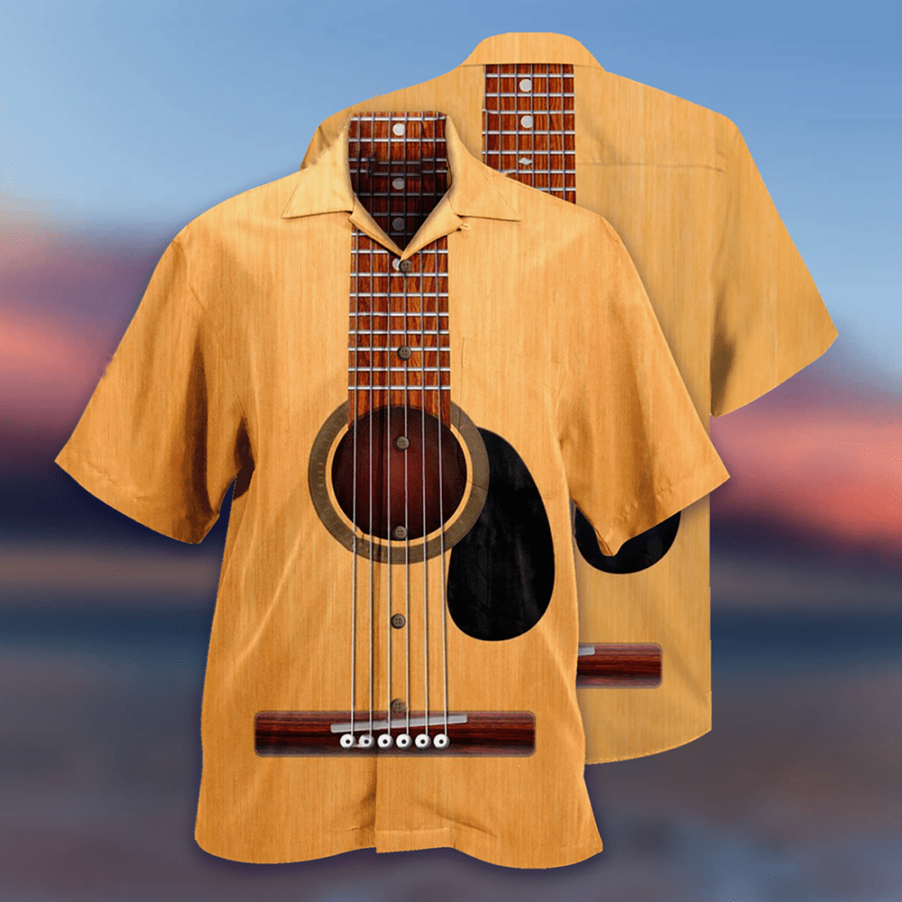 Guitar Amazing Music Basic Guitar - Hawaiian Shirt - Owl Ohh - Owl Ohh