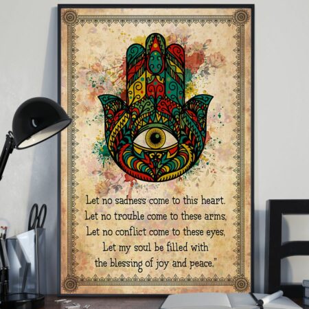 Yoga Less No Sadness come To This Heart - Vertical Poster - Owl Ohh - Owl Ohh