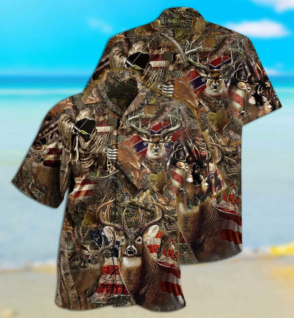 Hunting Deer Loves Forest America - Hawaiian Shirt - Owl Ohh - Owl Ohh
