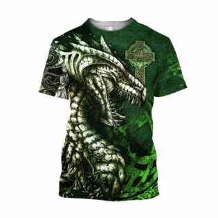 Celtic dragon tattoo green style - Hoodie - HOOD01NGA310322