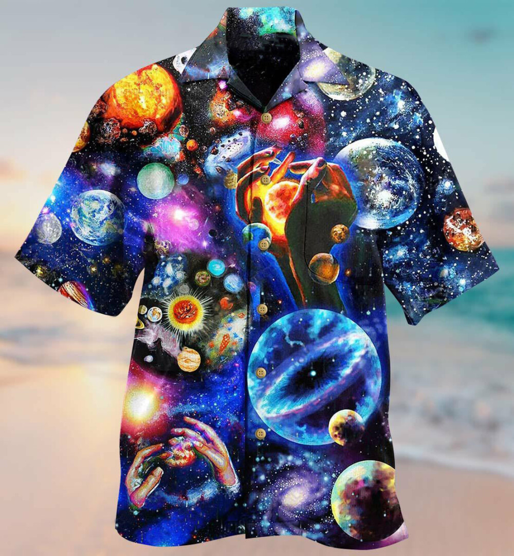 Planet Loves Lovely Galaxy - Hawaiian Shirt - Owl Ohh - Owl Ohh