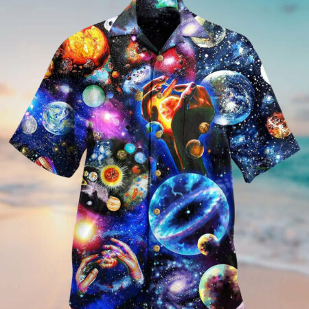 Planet Loves Lovely Galaxy - Hawaiian Shirt - Owl Ohh - Owl Ohh