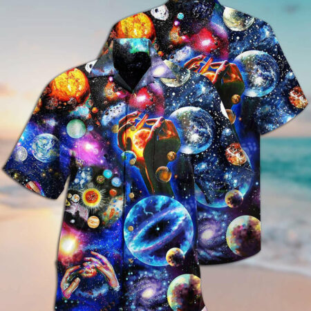Planet Loves Lovely Galaxy - Hawaiian Shirt - Owl Ohh - Owl Ohh