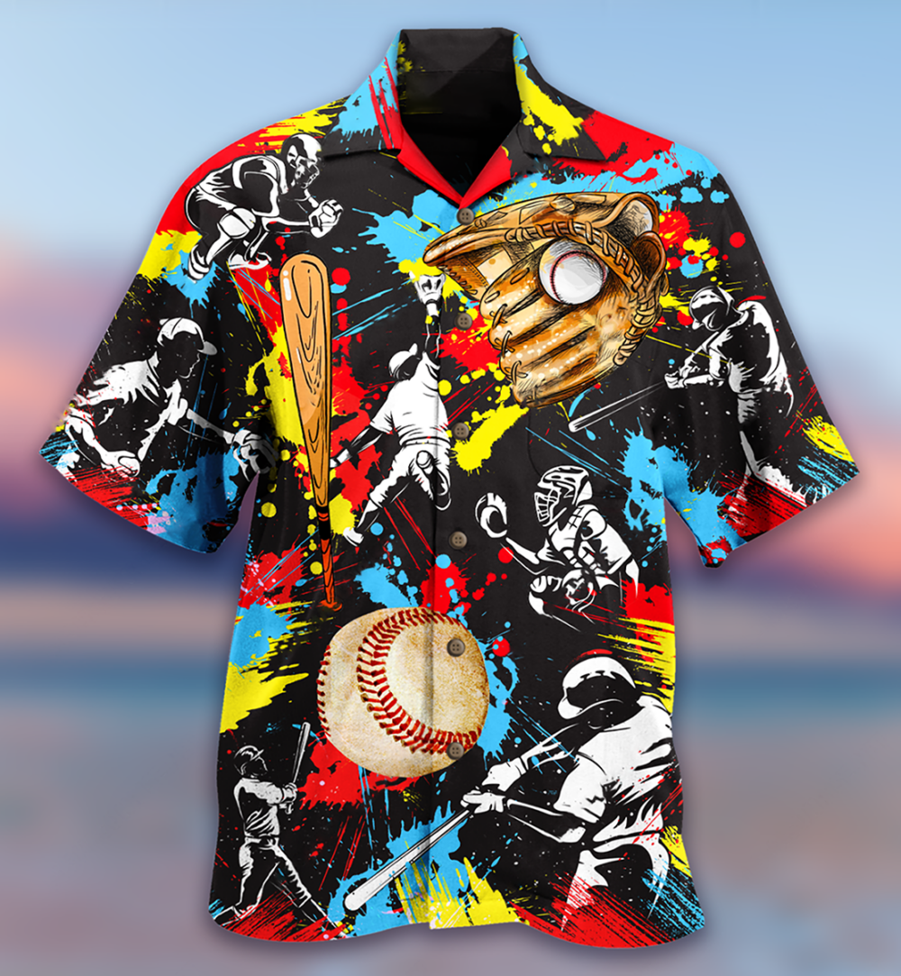 Ice Hockey Painting Love It My Passion - Hawaiian Shirt - Owl Ohh - Owl Ohh