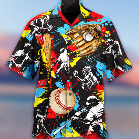 Ice Hockey Painting Love It My Passion - Hawaiian Shirt - Owl Ohh - Owl Ohh