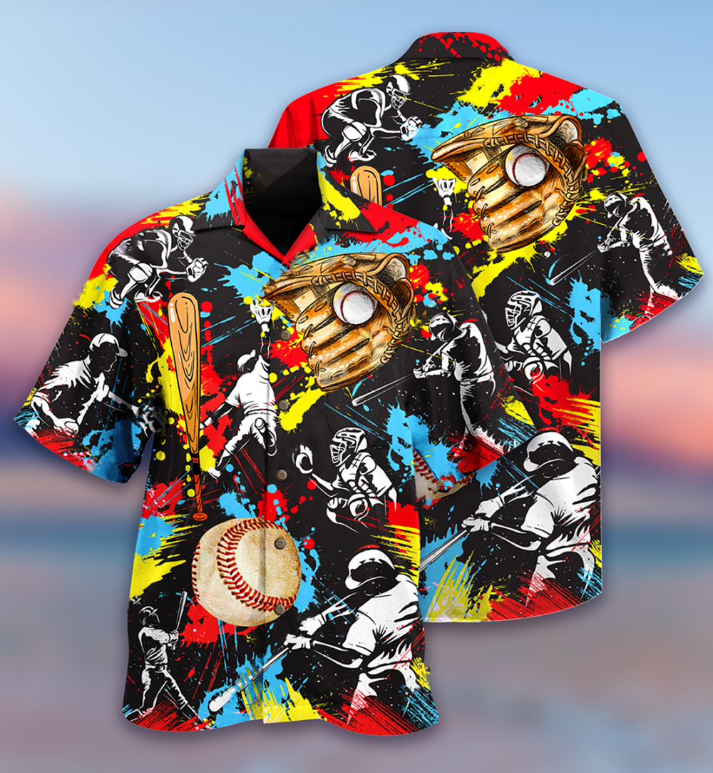 Ice Hockey Painting Love It My Passion - Hawaiian Shirt - Owl Ohh - Owl Ohh