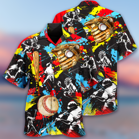 Ice Hockey Painting Love It My Passion - Hawaiian Shirt - Owl Ohh - Owl Ohh