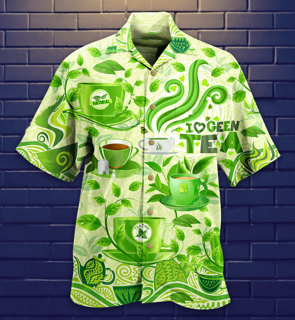 Tea Love Green Tea - Hawaiian Shirt - Owl Ohh - Owl Ohh