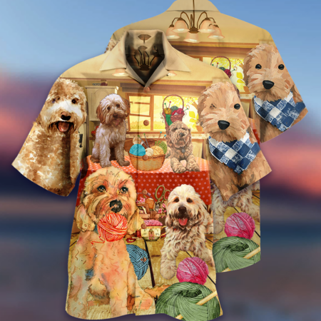 Goldendoodle Lovely Dog Crochet - Hawaiian Shirt - Owl Ohh - Owl Ohh
