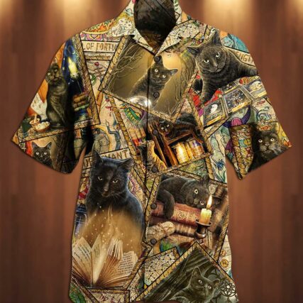 Cat Love Books Magic - Hawaiian Shirt - Owl Ohh - Owl Ohh