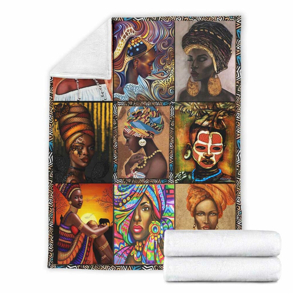 African Culture African American So Beautiful - Flannel Blanket - Owl Ohh - Owl Ohh