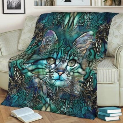 Cat Awesome Style - Flannel Blanket - Owl Ohh - Owl Ohh