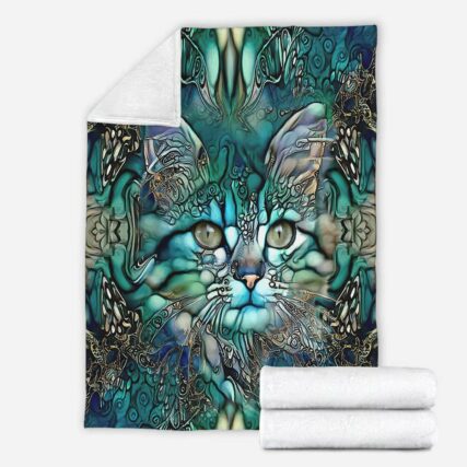 Cat Awesome Style - Flannel Blanket - Owl Ohh - Owl Ohh