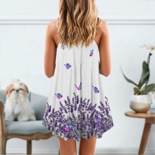 Dog Purple Flower Shih Tzu - Summer Dress - Owl Ohh - Owl Ohh
