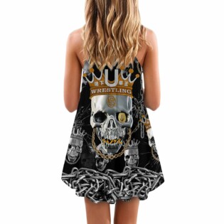 Amazing skull wrestling chain oh my skull - Summer Dress - Owl Ohh - Owl Ohh