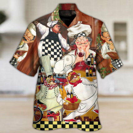 Chef Funny Cooking Vintage Dinner's Time - Hawaiian Shirt - Owl Ohh - Owl Ohh