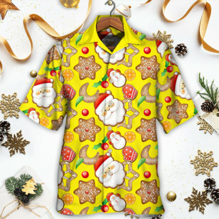 Christmas Santa Snowman Gingerbread And Sweets - Hawaiian Shirt - Owl Ohh - Owl Ohh