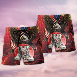 Veteran Boots Never Underestimate - Beach Short - Owl Ohh - Owl Ohh