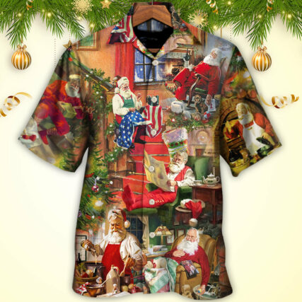 Christmas Santa Claus In Daily Life - Hawaiian Shirt - Owl Ohh - Owl Ohh