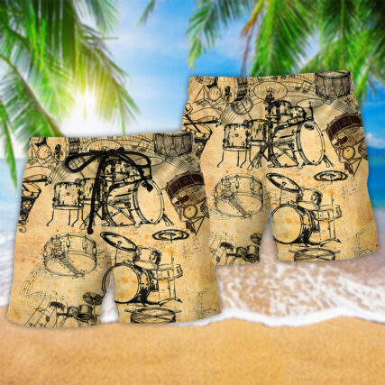 Music No Drums No Life Know Drums Know - Beach Short - Owl Ohh - Owl Ohh