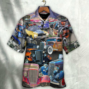 Hot Rod Diner Car Show - Hawaiian Shirt - Owl Ohh for men and women, kids - Owl Ohh