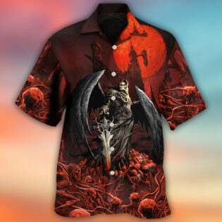 Halloween Skull Dark Blood Night Scary Style - Hawaiian Shirt - Owl Ohh - Owl Ohh