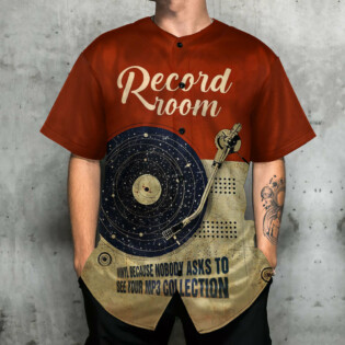 Music Retro Record Room - Baseball Jersey - Owl Ohh - Owl Ohh