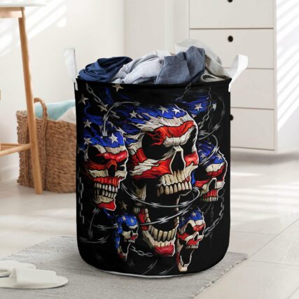 Skull Love America Forever - Laundry Basket - Owl Ohh - Owl Ohh