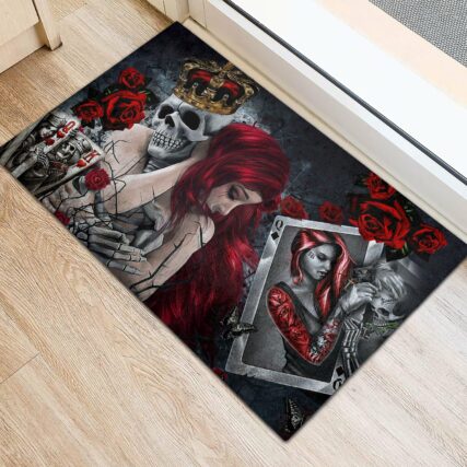 Skull Love Is Life Rose - Doormat - Owl Ohh - Owl Ohh