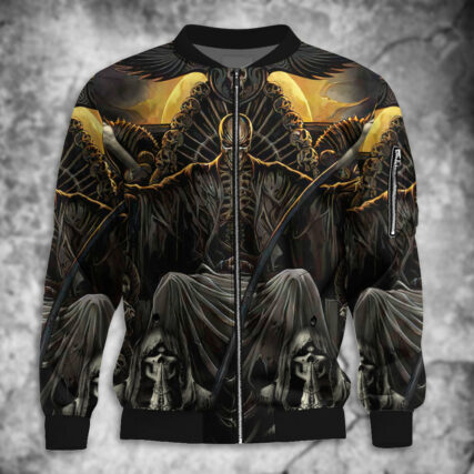Skull Grim Reaper Dark - Bomber Jacket - Owl Ohh - Owl Ohh
